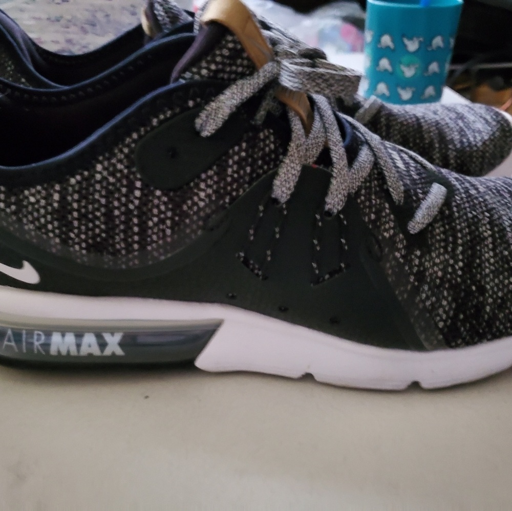 Nike Air Max Black and Gray Athletic Shoes
